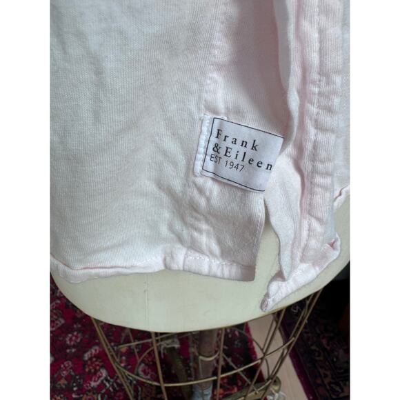Frank & Eileen "Eileen" Relaxed Button Up Shirt in Pale Pink sz sm - Picture 3 of 7